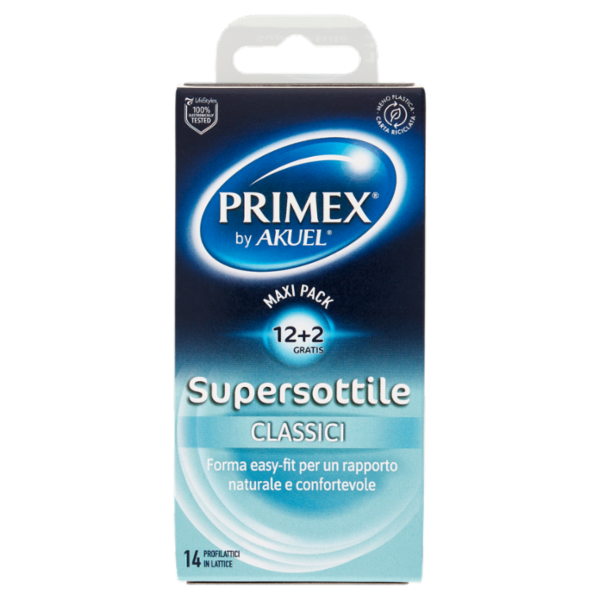 Primex Supersottile Classici Profilattici in Lattice 14 pz
