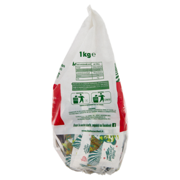 Italia Zuccheri Bustine di Zucchero 100% Italiano - 200 bustine, 1kg