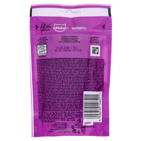 Whiskas Snack Gatto Dentabites 40 g