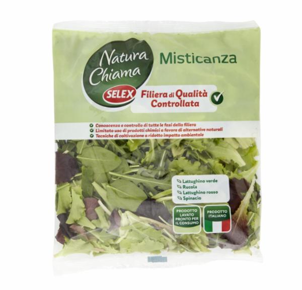 Selex Natura Chiama Misticanza Lavata e Pronta per il Consumo 125 g