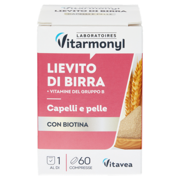 Laboratoires Vitarmonyl Lievito di Birra + Vitamine del Gruppo B Capelli e pelle 60 Compresse 39 g