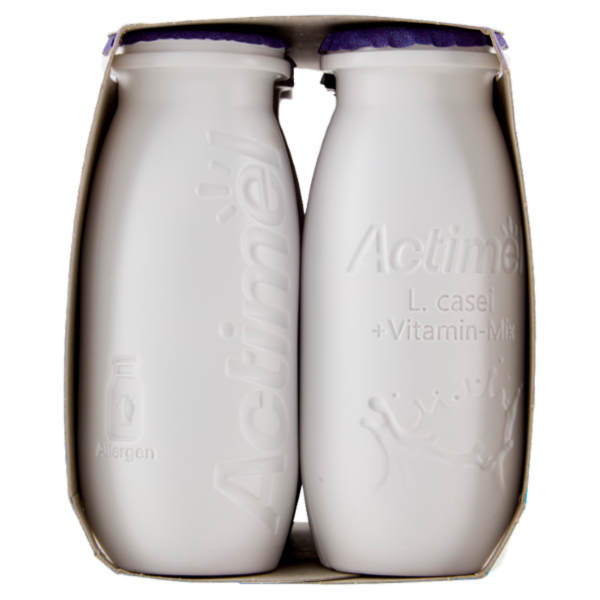 ACTIMEL, Yogurt da Bere con Vit B6 e D per il Sistema Immunitario, gusto Ribes Nero-Acai, 6X100G