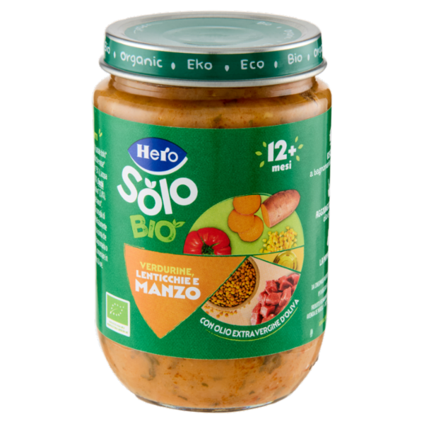 Hero Solo Bio Verdurine, Lenticchie e Manzo 190 g