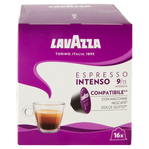 Lavazza Espresso Intenso Compatibile** con Macchine Nescafé Dolce Gusto* 16 x 8 g