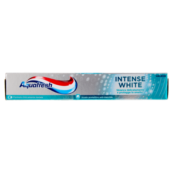 Aquafresh Intense White, Dentifricio Effetto Sbiancante, Gengive Sane Denti Forti Alito Fresco 75 ml