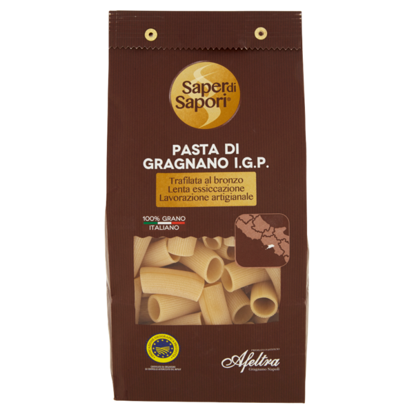 Selex Saper di Sapori Pasta di Semola di Gragnano I.G.P. Rigatoni Rigati 500 g