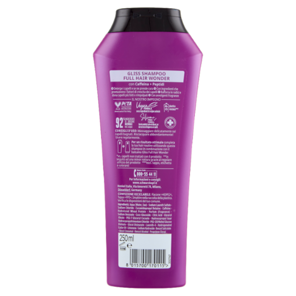 Gliss Full Hair Wonder Shampoo Effetto Filler 250 ml