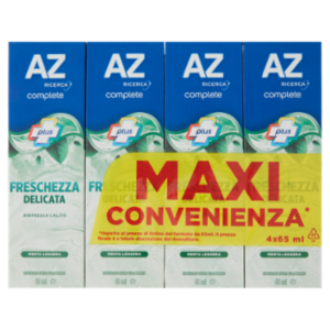 AZ Dentifricio Complete Plus Freschezza Delicata Menta Leggera 4x65 Ml