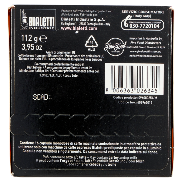 Bialetti Caffè d'Italia Espresso Bar Palermo 16 Capsule 112 g