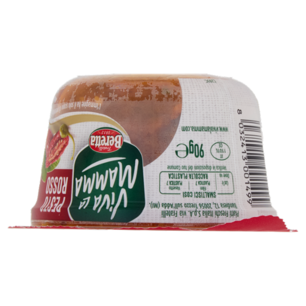 Viva la Mamma Pesto Rosso con Basilico Italiano e Pomodori Secchi 90 g