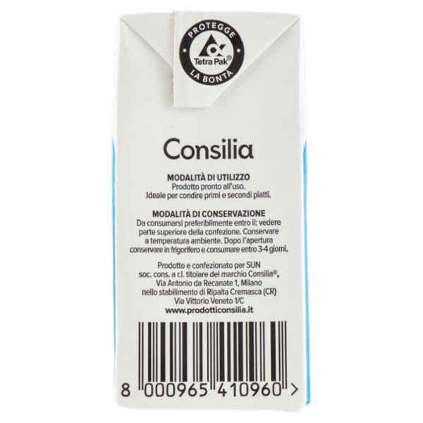Consilia Panna da Cucina Uht 200 ml