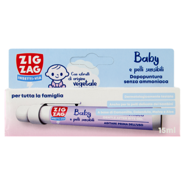 Zig Zag Insetti-Via Dopopuntura senza ammoniaca Baby e pelli sensibili 15 ml