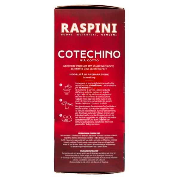 Raspini Cotechino Raspini Cotechino Già Cotto 500 g