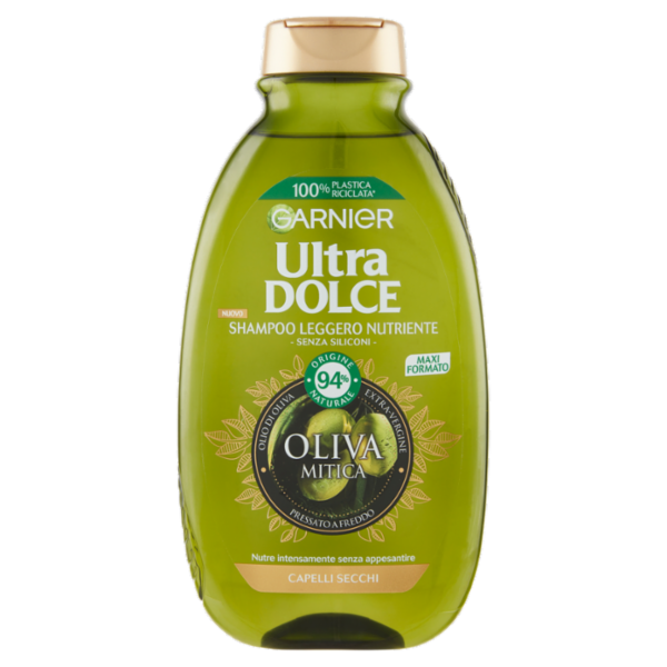 Garnier Ultra Dolce Shampoo Oliva Mitica, per Capelli Inariditi e Sensibilizzati, 300 ml