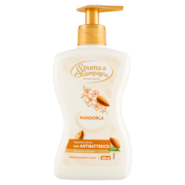 Spuma di Sciampagna Benessere Sapone crema Mandorla 300 ml