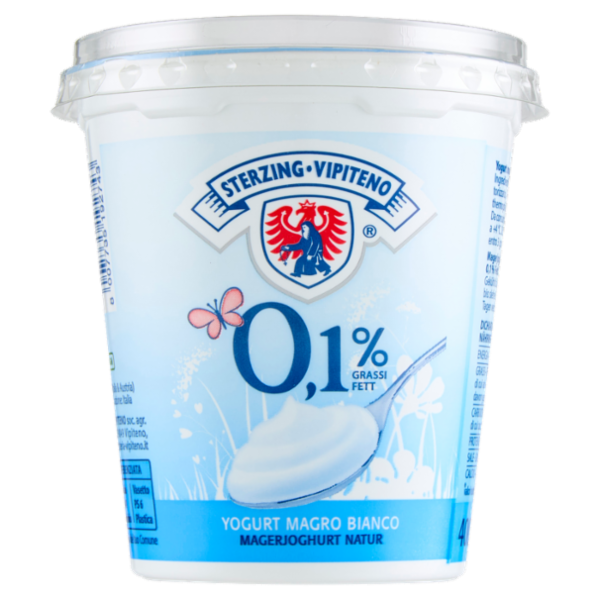 Sterzing Vipiteno 0,1% Grassi Yogurt Magro Bianco 400 g