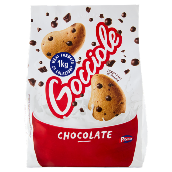 Pavesi Gocciole Chocolate Biscotti con Gocce di Cioccolato 1kg