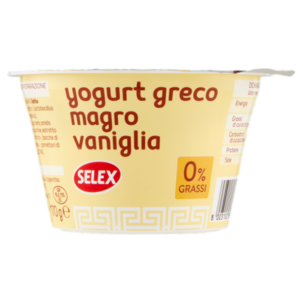 Selex Yogurt Greco Magro Vaniglia 170 g