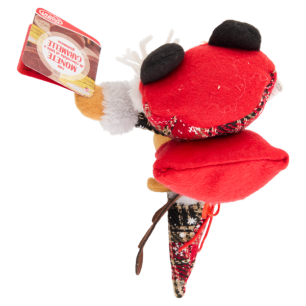 dolfin Personaggio Natalizio con Monete di cioccolato al latte e Caramelle gommose 50 g