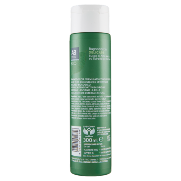 Armonia & Benessere Bagnodoccia Delicato Bio con Succo di Aloe Vera ed Estratto di Elicriso 300 ml