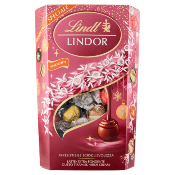 Lindt Lindor Cioccolatini assortiti Scatola limited edition Natale 337 g