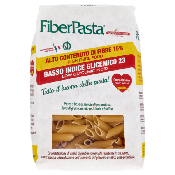 FiberPasta Penne Basso Indice Glicemico 23 500 g