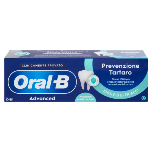 Oral-B Advanced Dentifricio Prevenzione Tartaro Microgranuli Attivi Extra Fresh 75 ml