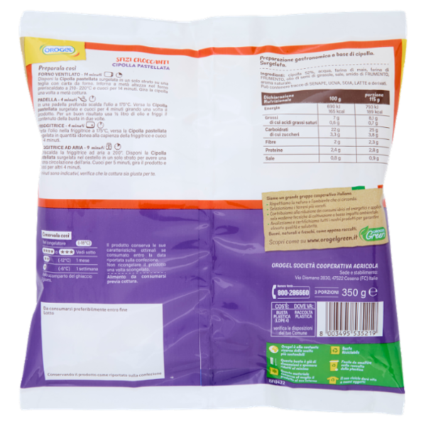 Orogel Sfizi Croccanti Cipolla Pastellata Surgelati 350 g
