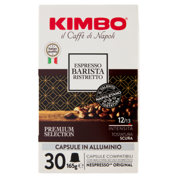 Kimbo Espresso Barista Ristretto Capsule Compatibili con Macchine Nespresso* Original 30 x 5,5 g