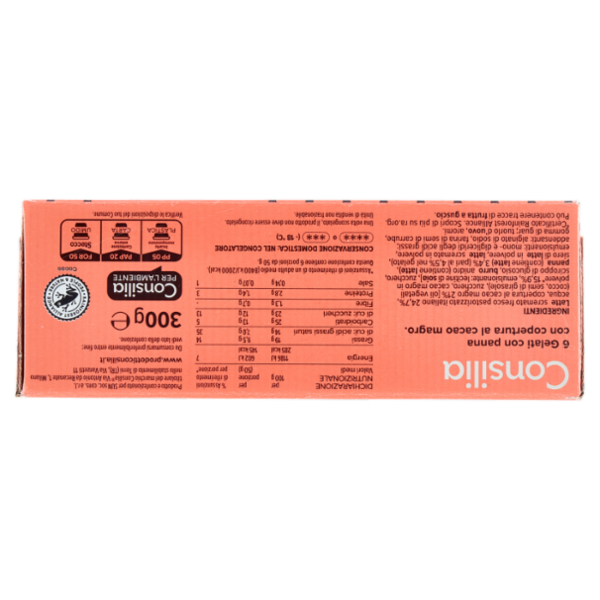 Consilia 6 Gelati Ricoperti al Cacao 300 g