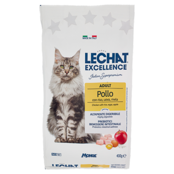Le Chat Excellence Adult Pollo con riso, uova, mela 400 g