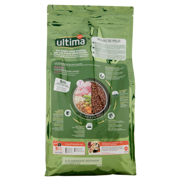 ultima Cat Palline di Pelo Tacchino 1,5 kg