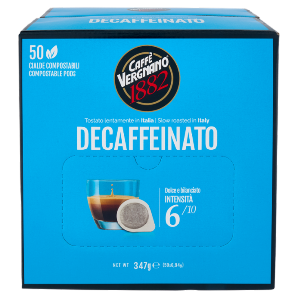 Caffè Vergnano 1882 Decaffeinato Cialde Compostabili 50 x 6,94 g