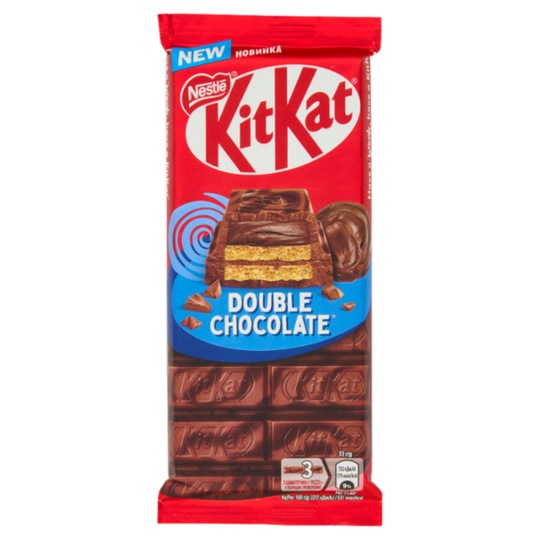KITKAT Doppio Cioccolato Tavoletta Wafer ricoperta di Cioccolato 99g