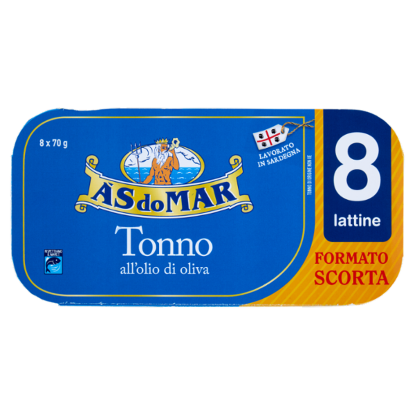 Asdomar Tonno all'olio di oliva 8 x 70 g
