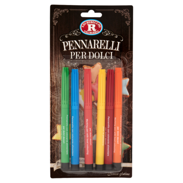 F.lli Rebecchi Valtrebbia Pasticceria Creativa Pennarelli per Dolci 6 x 2 ml