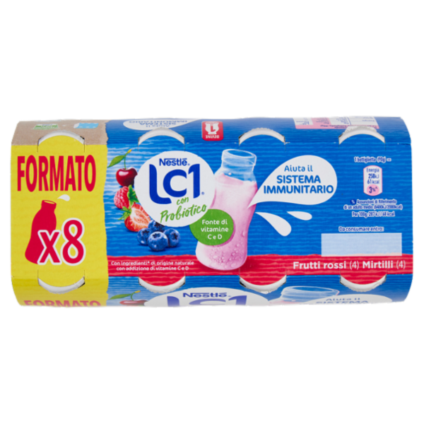 NESTLÉ LC1 con Probiotico Frutti rossi e Mirtilli 8x90g