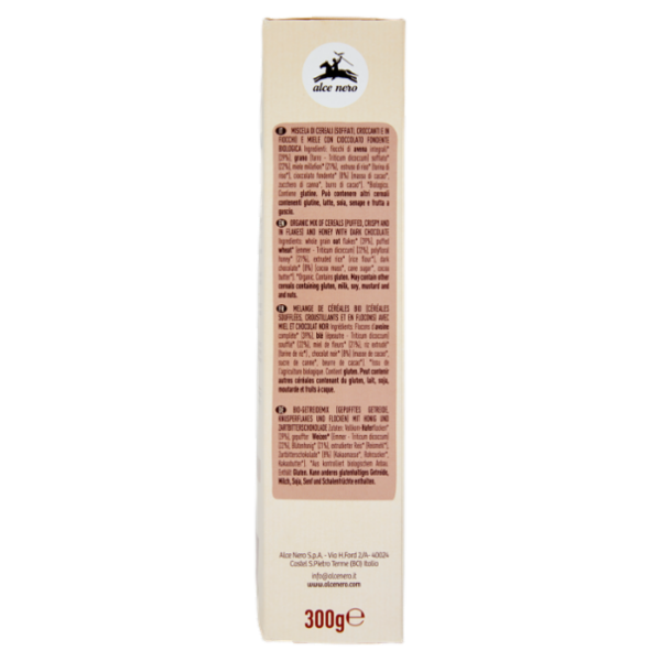 alce nero Granola Avena Integrale con Cioccolato Fondente 300 g