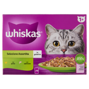 Whiskas Selezione Assortita In Gelatina Con Pollo, Con Salmone 10x85g