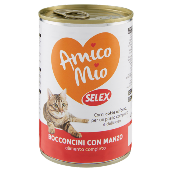 Selex Amico Mio Gatto Bocconcini con Manzo 415 g