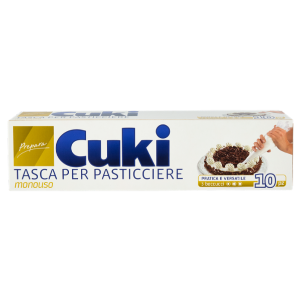 Cuki Prepara Tasca per Pasticciere monouso (10 tasche + 3 beccucci)