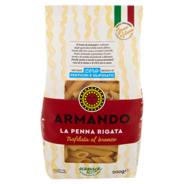 Armando Metodo zero Residui di Pesticidi e Glifosato la Penna Rigata 500 g