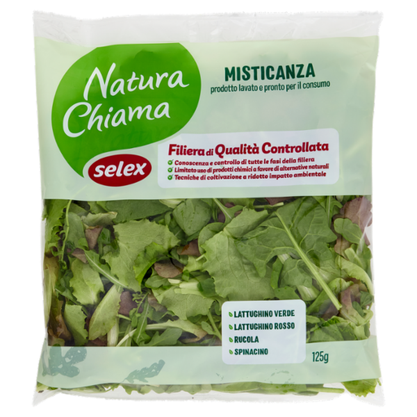 Selex Natura Chiama Misticanza Lavata e Pronta per il Consumo 125 g