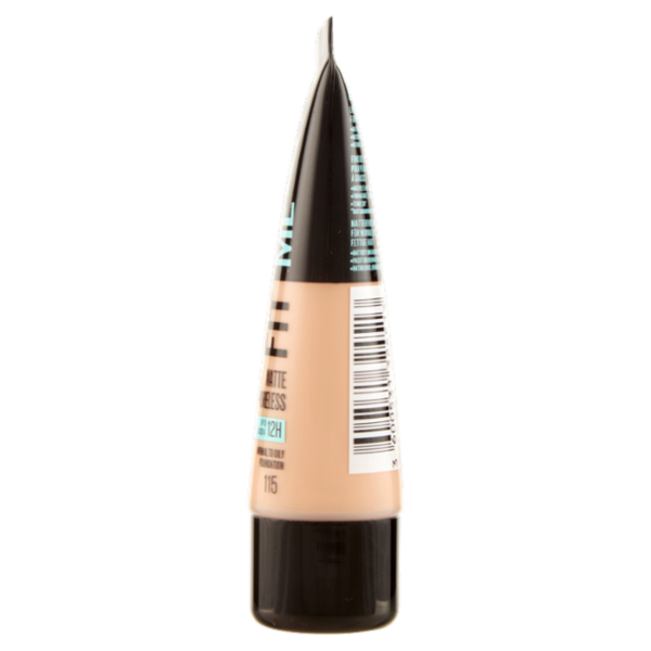 Maybelline New York Fondotinta Fit Me Matte&Poreless, Finish Opacizzante, 115 Ivory 30 ml