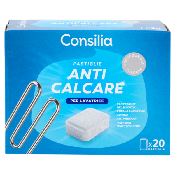 Consilia Anticalcare per Lavatrice Pastiglie 20x16 g