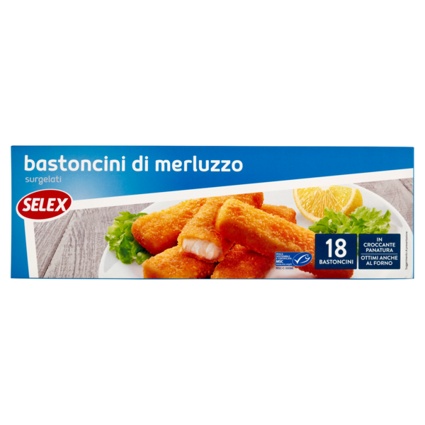 Selex Bastoncini di Merluzzo in Croccante Panatura Surgelati 18x25 g