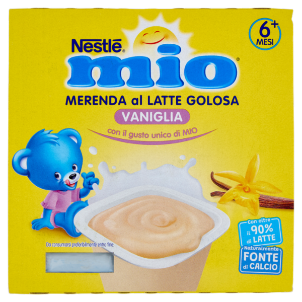 NESTLÉ MIO Merenda al Latte Vaniglia 4 Vasetti da 100g
