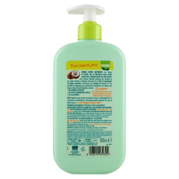 Geomar Crema Corpo Nutriente Fruity cocco & pera 500 mL