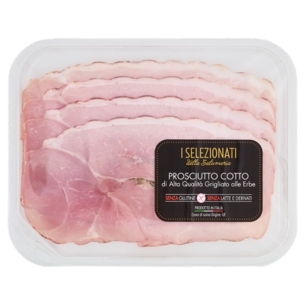 Lenti I Selezionati della Salumeria Prosciutto Cotto di Alta Qualità Grigliato alle Erbe 0,120 kg