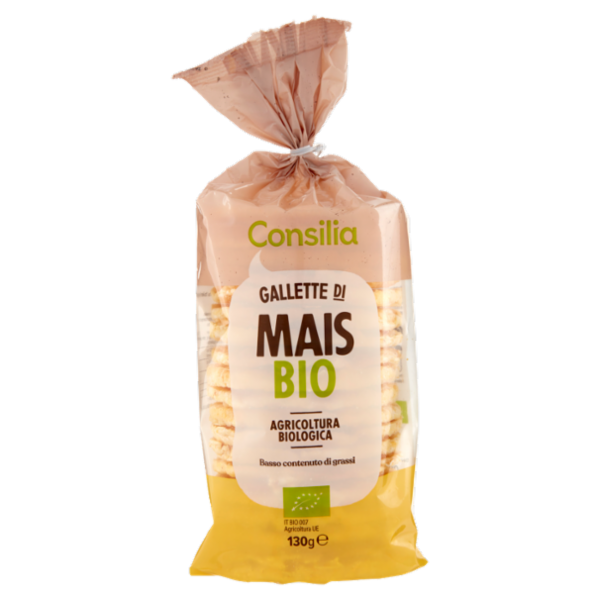 Consilia Gallette di Mais a Basso Contenuto di Grassi Biologiche 130 g